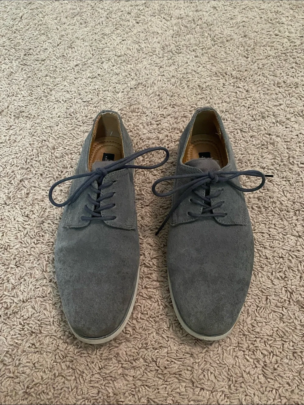 Marc Anthony Men's Gray Suede Lace-Up Oxfords size 8 medium